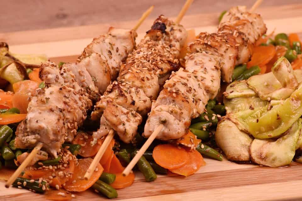 chicken sesame seed kebabs