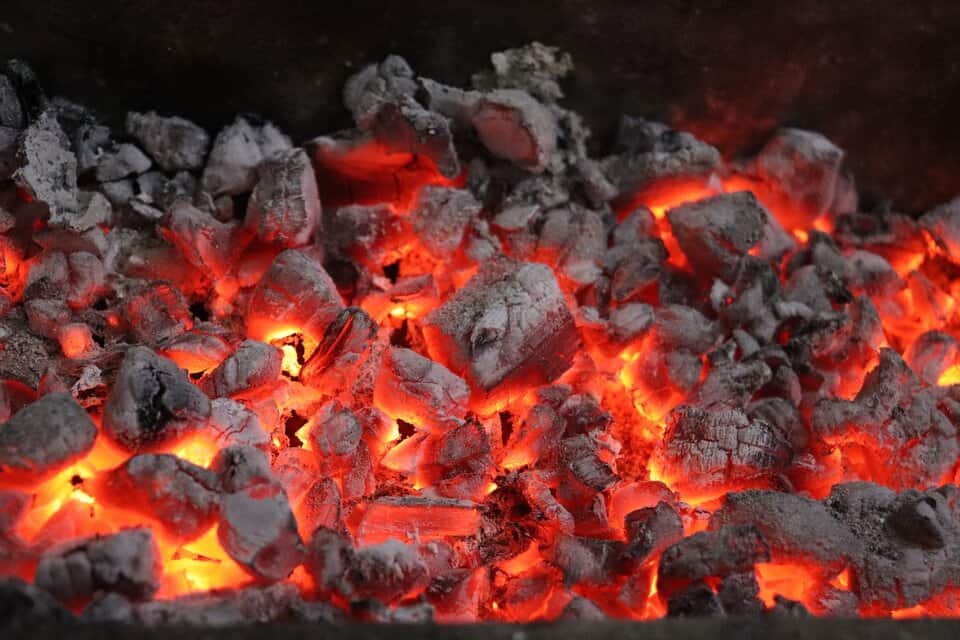 campfire cooking coals